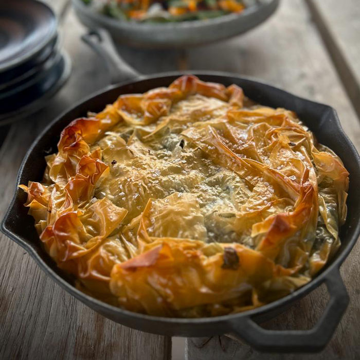 Kalekopita with Feta
