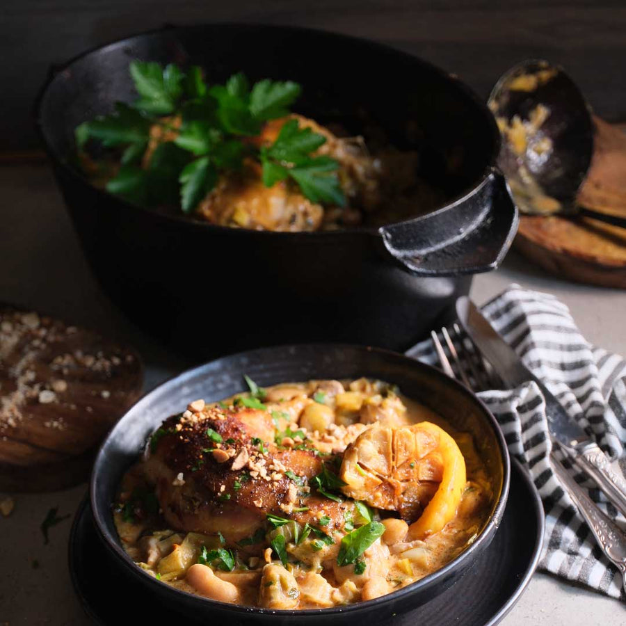 Braised Chicken & Beans
